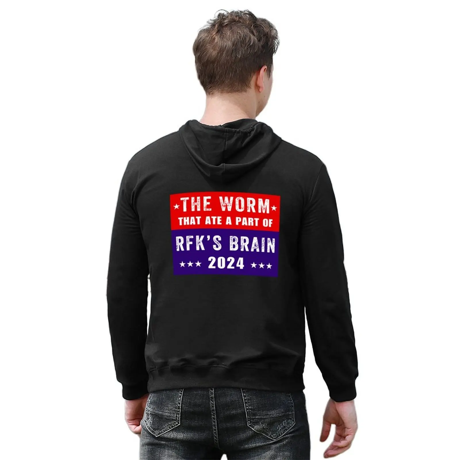 The Worm That Ate A Part Of RFK’s Brain 2024 Hoodie mens clothing men's clothing autumn jacket men hoodies and sweatshirts new