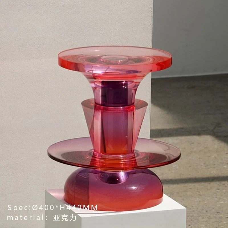 

Итальянский минималистичный прозрачный акриловый журнальный столик, дизайн виллы, домашний диван, приставной столик, креативный приставной столик специальной формы