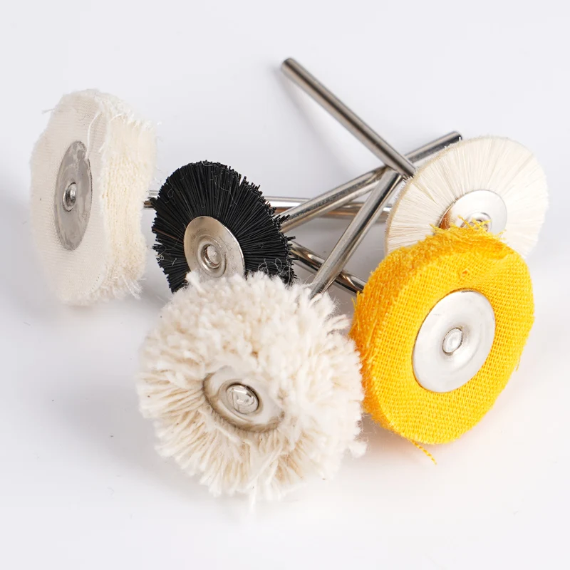 5pcs Dental Polishing Wheel Wool Cotton Polishing Brushes Polishers for Rotary Tools Jewelry Buffing Felt For Low Speed