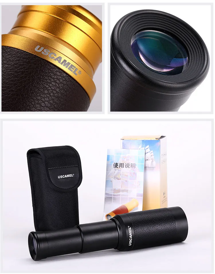 LUXUN Portable Pirate Brass Monocular Telescope para Adultos e Crianças, Handheld Hunting Outdoor Equipment, Nova Moda, 25x50