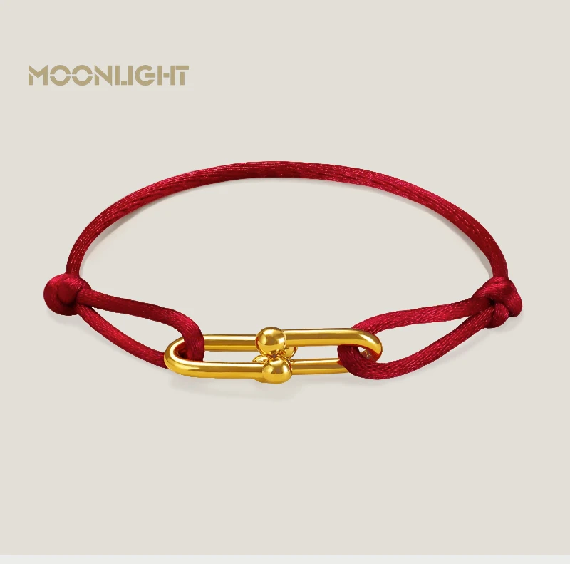 MOONLIGHT Classic Adjustable U-Shape Charm Bracelets for Women High Quality Silk Rope Bracelet Female Jewelry Gifts Wholesale