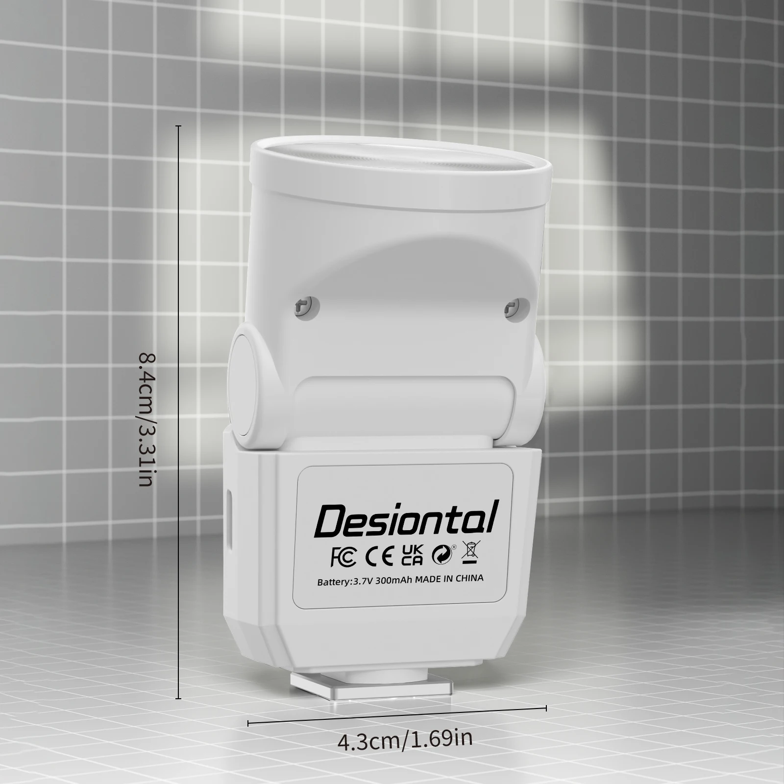 Desiontal F02 Mini Flash para Câmera DSLR Padrão Hot Shoe Mount TypeC Carregamento 6500K Compatível com Sony Canon Nikon Panasonic