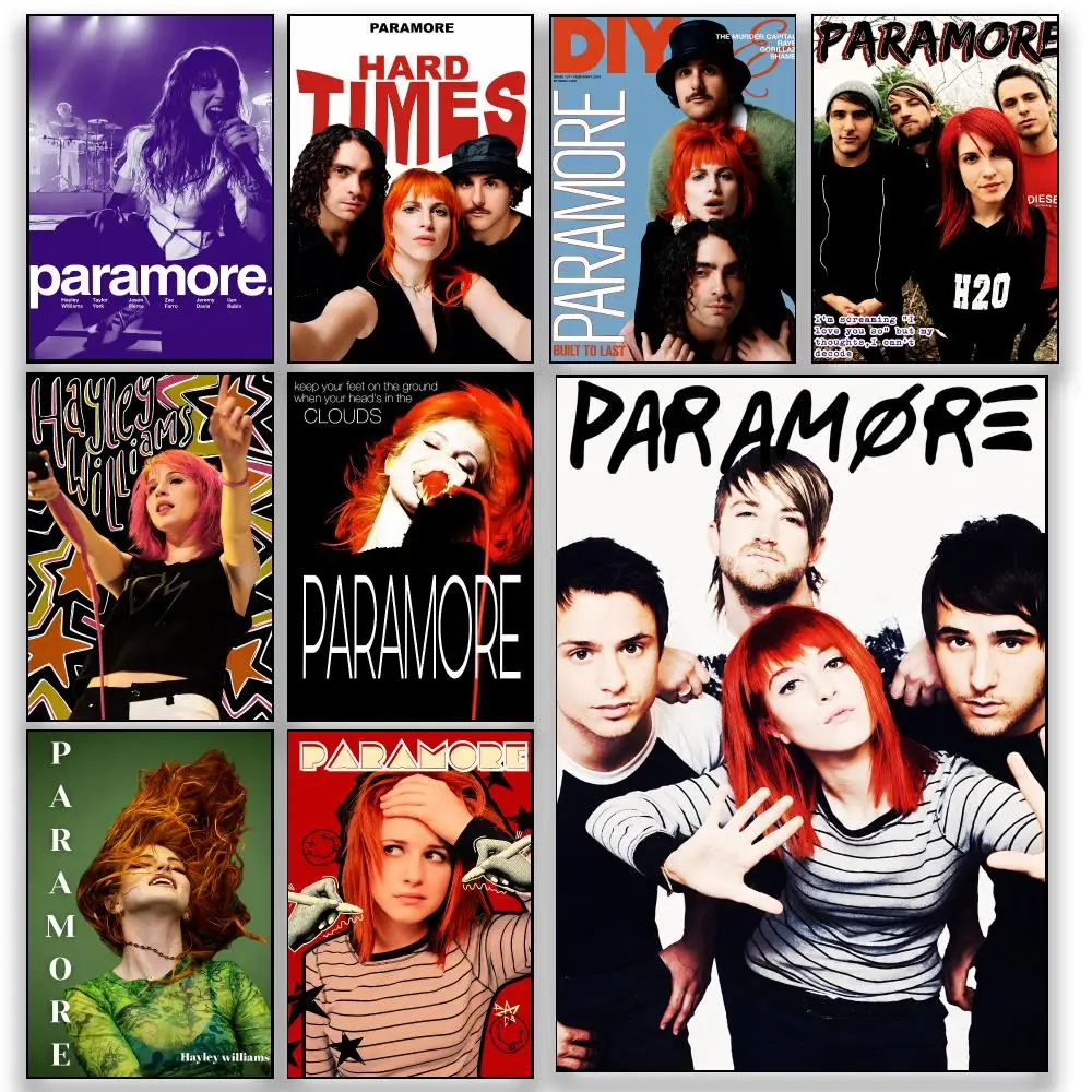 Music P-Paramore Pop Punk Rock Band Aesthetic Poster HD Wall Decor for Bedroom Living Room Dorm Bar Cafe Office Gift