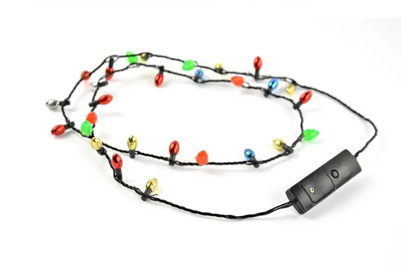 100PCS Led Necklace Flashing Beaded Light Glowing Pendant Necklaces Toys Christmas Gift Party Favor Gifts Free Shipping