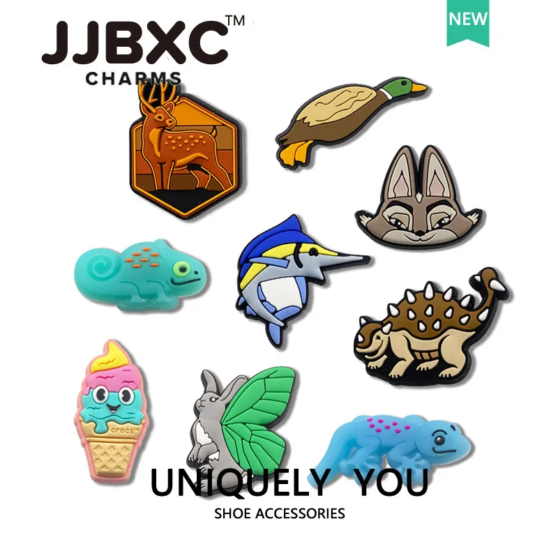 Jjbxc CHARM Shoe Accessories Cartoon Animal Dayan Swordfish Ankylosaurus DIY Fashion Shoes Decorations Suitable for cross Shoes