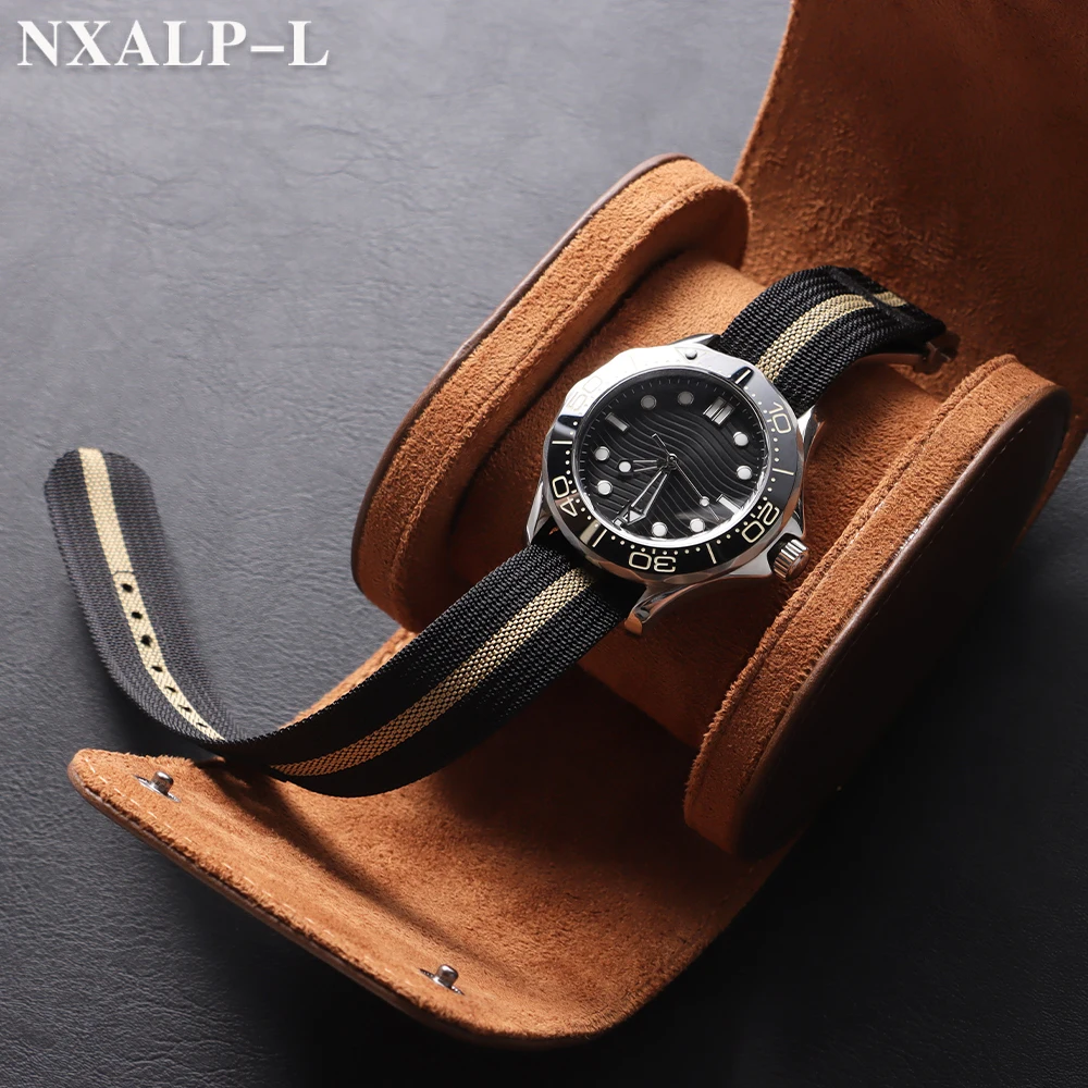 Correa de reloj de nailon acanalado de 20mm para pulsera Omega Seamaster para Tudor para Rolex, correa de reloj deportiva militar para hombre, hebilla plegable