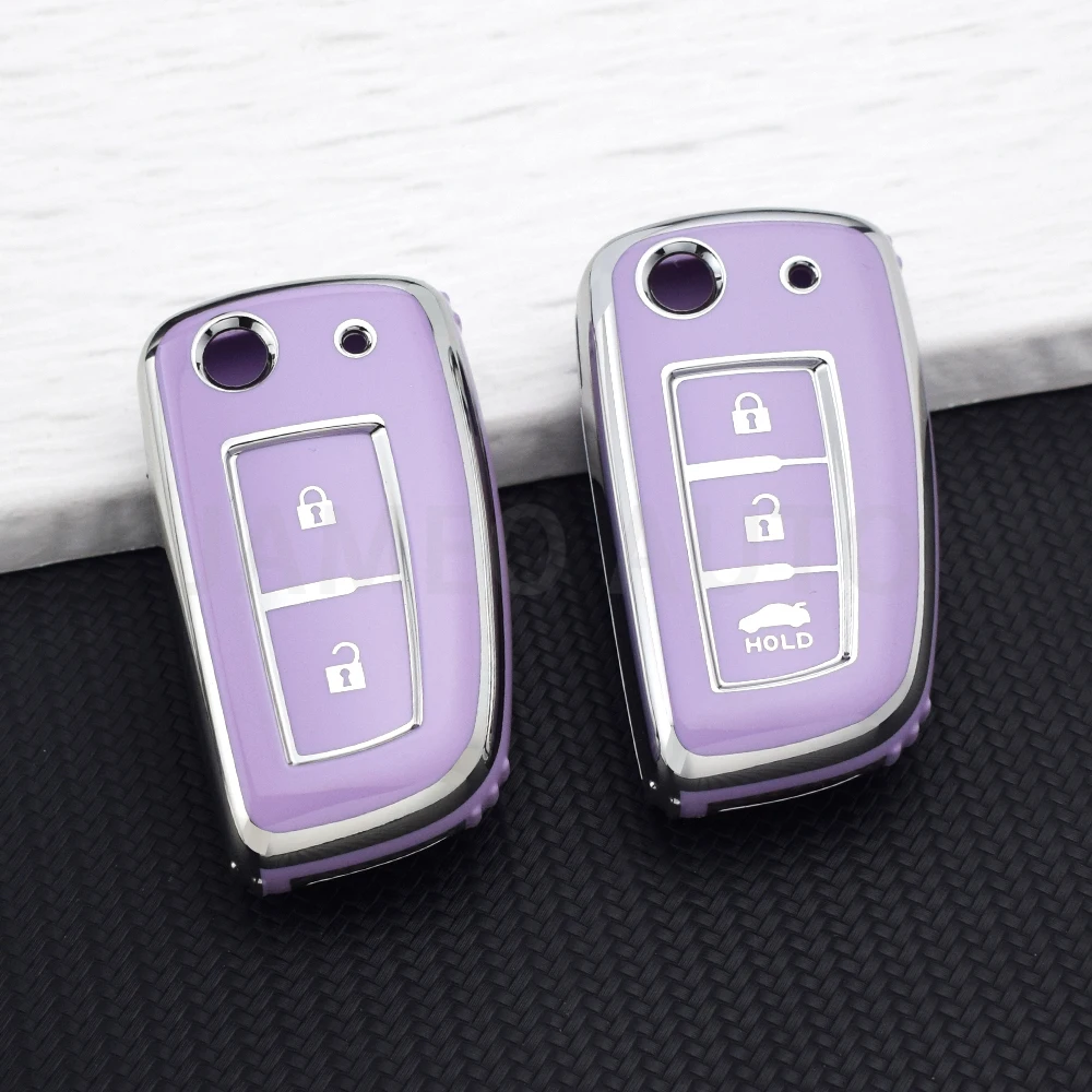 TPU Car Folding Key Case Cover Fob For Nissan Qashqai X-Trail Kicks Juke Micra Altima Maxima Tiida Murano Key Chain Set Parts view 5