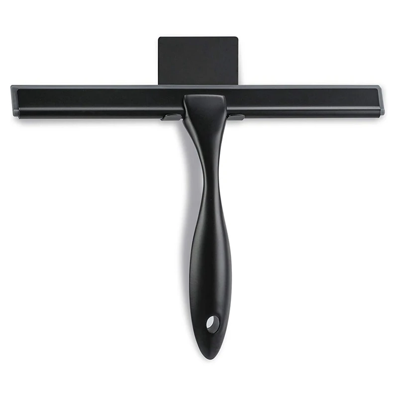 Shower Scraper, 10-Inch (About 25.4 Cm) Matte Black Scraper, Suitable For Bathrooms, Shower Doors, Mirrors