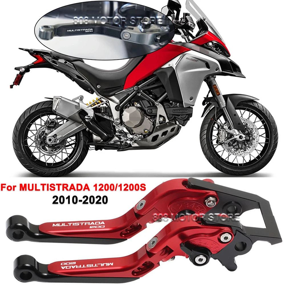 

For Multistrada 1200 1200s 2010-2020 Motorcycle Accessories CNC Clutch Lever Brake Lever Set Adjustable Folding Handle Levers