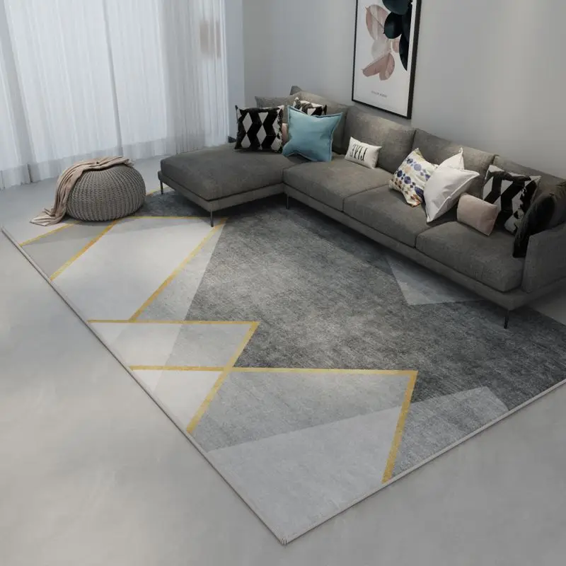 Modern Luxury Geometric Rug, Durable and Non-Slip Living Room Rug, Sofa and Coffee Table Rug, Home Decor