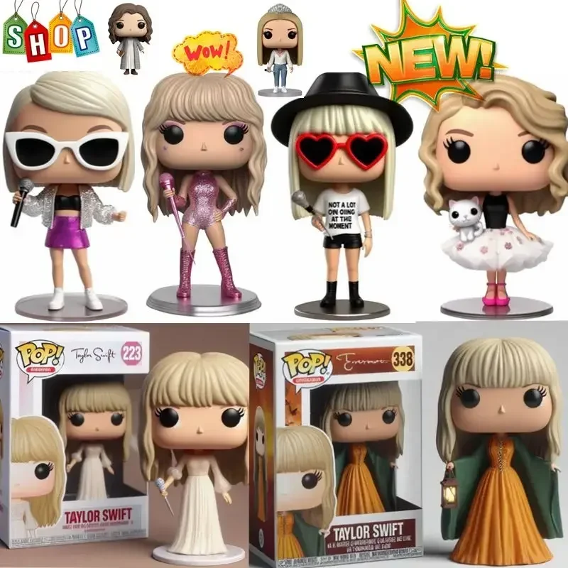 Nueva estatua Funko Pop Taylor Swift Day, bonita decoración de mesa de Anime, adorno, modelo de cantante ídolo, muñeca de vinilo, juguetes, regalos de navidad
