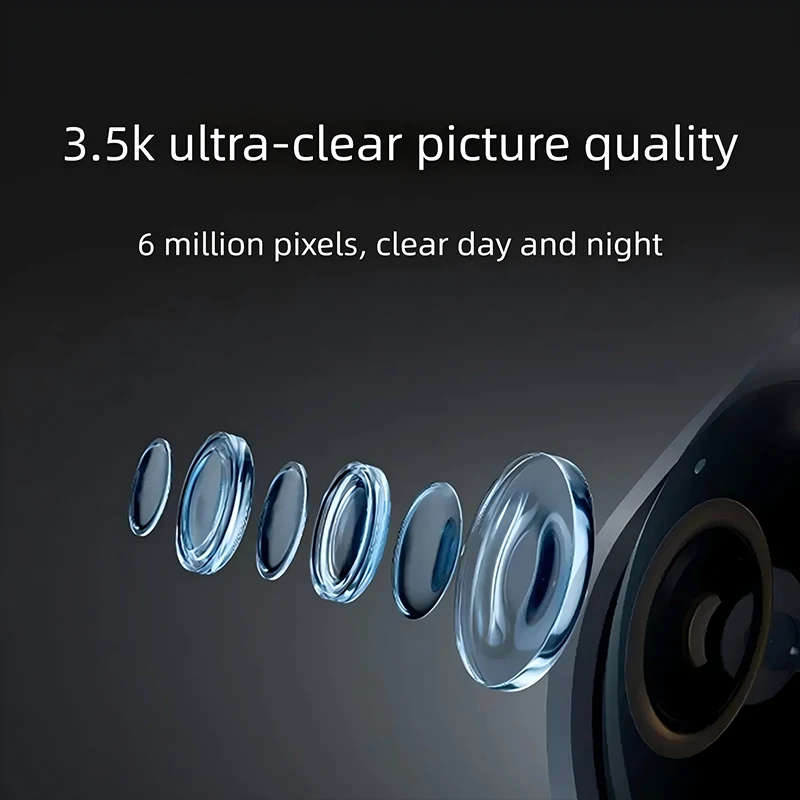 كاميرا XIAOMI الذكية الجديدة 4C، 6MP 3.5K 360 ° ، كشف الحيوانات الأليفة، صوت ثنائي الاتجاه، مراقبة أمن المنزل للأطفال، النسخة الصينية مع محول #3