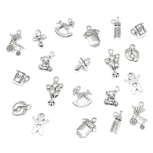 Legierung schaukelt Horece Pagens, um DIY -Schmuck, Babyflasche, Ingwerbrotmann Spielzeug, tibetisches Baby, 20pcs zu machen 10 Hauptverkaufsanhänger Bebe - №8