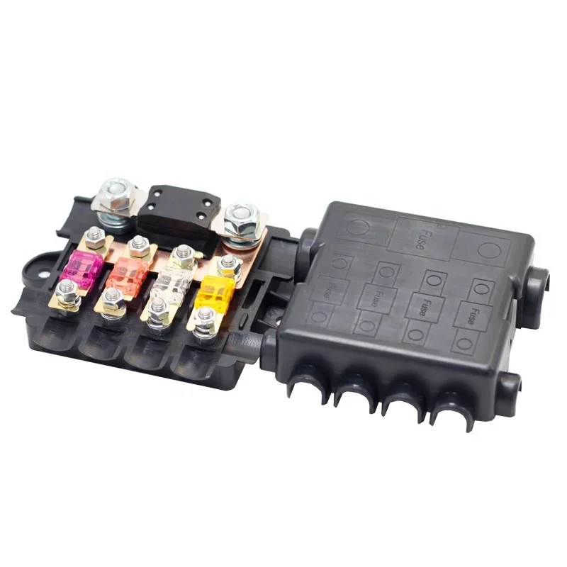 Caja de fusibles de distribución de energía de cinco vías, portafusibles Midi, 12v, 24v, para coche, Auto, marino, Mega