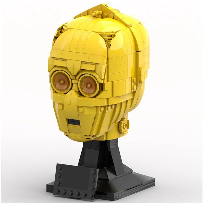 607 stücke MOC C Kopf Helm Sammlung Stil Stern Modell Bausteine DIY Weihnachten Geschenke Kreative Spielzeug Bildung Kinder Geburtstag