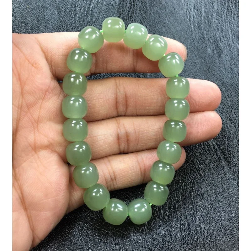 Hetian Old Bead Qinghai Material Bracelet Jade Jewelry