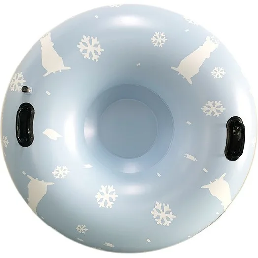 

Inflatable Round Plastic Doughnut Rigid & Hard Bottom Racer PVC Snow Tube Winter Sports Tubing Snow Sled with Handle for Fun
