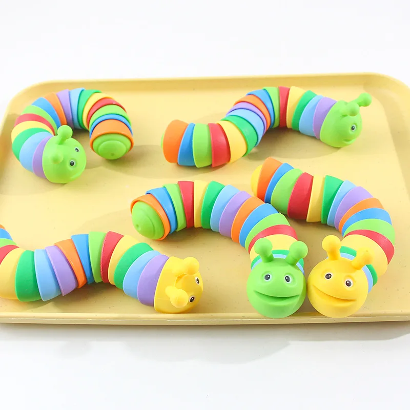 

Colorful Jointed Caterpillar Sensory Toy Killing Time Relieving Stress Above Crawling Toys Decompression Puzzle Caterpillar Gift