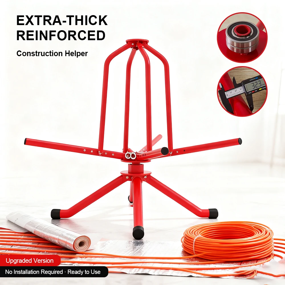Foldable Underfloor Heating Pipe Decoiler Radiant Floor Heating Pipe Durable Uncoiler PEX Pipe Decoiler Floor Heating Pipe Rack