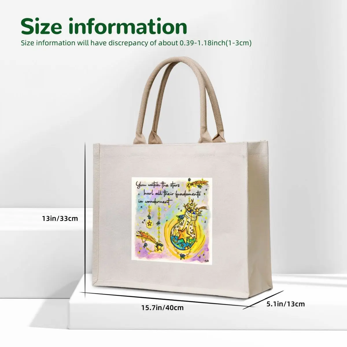 The Horror and the Wild Falling Stars & Wonderment Inspired by The Amazing Devil Tote Bag Shopper bag