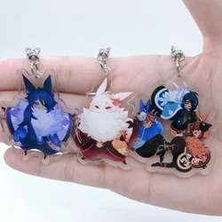 Impact Keychain Abyss Mage Diluc Kaeya Anime Game Cosplay Accessories Pendant Cartoon Badge Gift