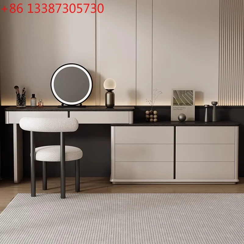 

Комод для спальни, встроенный прикроватный шкаф для хранения вещей, столик для макияжа из цельного дерева