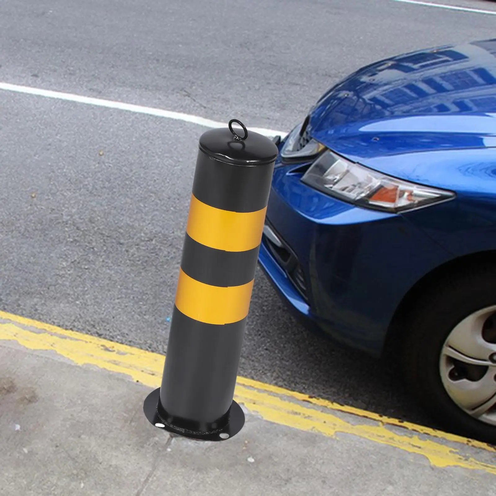 

Safe Bollard Post Parking Bollard Metal Professional Accessory 20'' H for Street lanes Parking Supermarkets Sidewalks