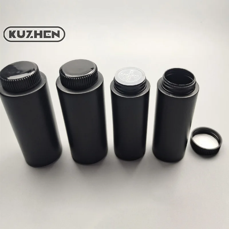 1PC 100ML/150ML Black Talcum Powder Bottle Refillable Cosmetic Powder Dispenser Plastic Powder Container Empty Pots Bottles