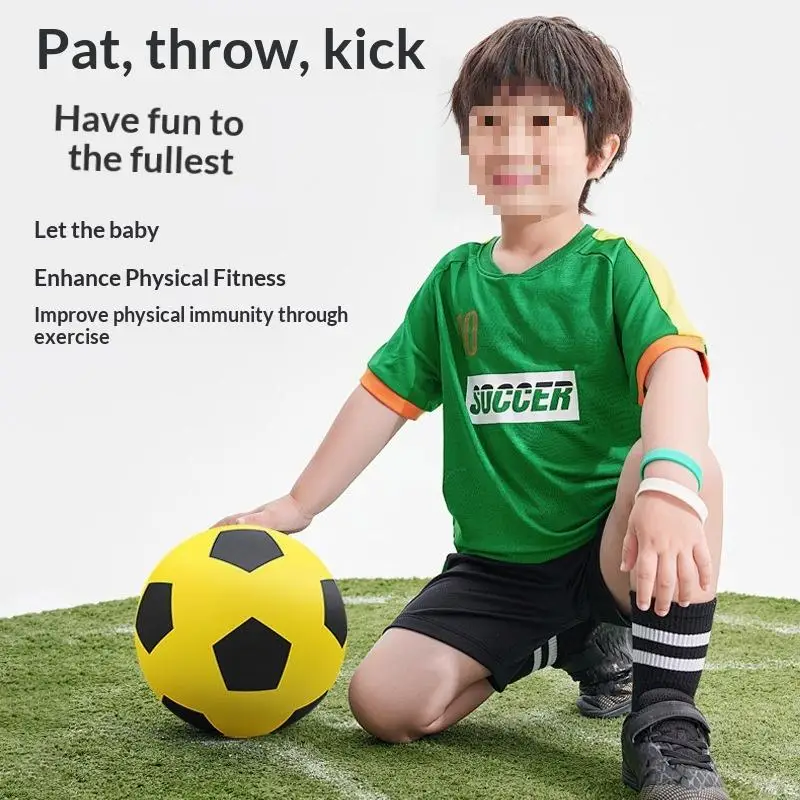 

New 1Pc 3 Colors High-Elastic Indoor Silent Football PU Foam Practice Ball Comes With A Net Bag For Home Use Skill Development