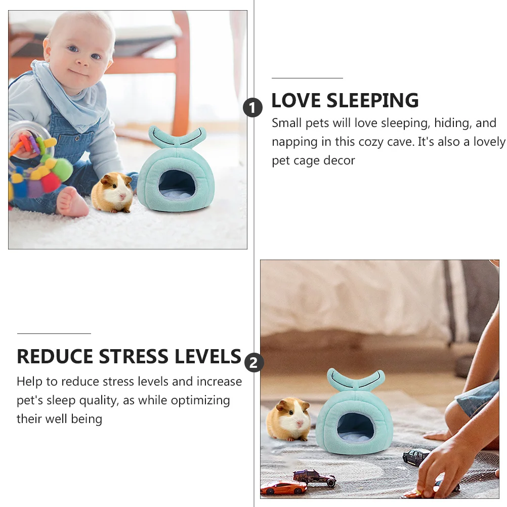 

Cotton Fleece Nest Bed Cave For Hamster Rats Hedgehog Warm Hideout Cozy Sleeping Small Pet Relaxation Den