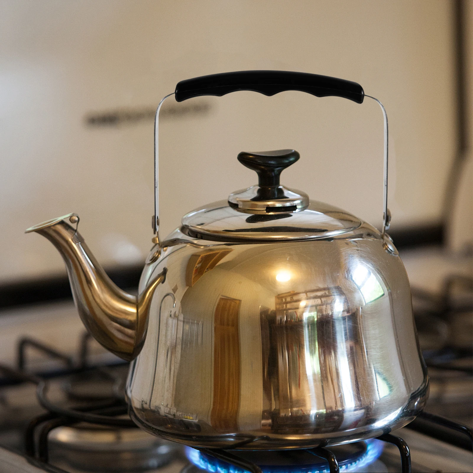 

1 Set Of Stainless Steel Teapot Handle Replacement Compact Kettle Grip Heat Resistant Ergonomic Tea Pot Grip Household Kettle