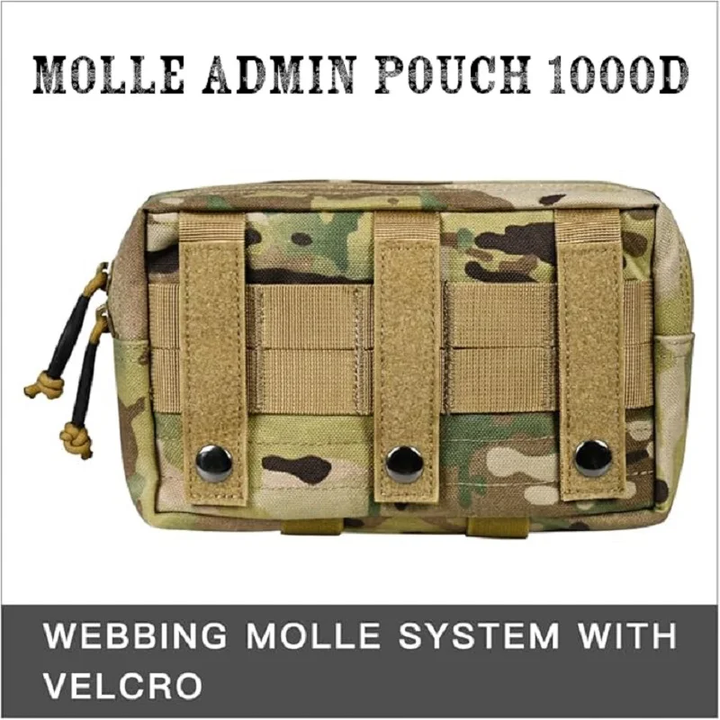 Tactical Admin Pouch Molle Utility EDC Pouch Organizer Modular Tool Pouch Tactical Vest Accessory Pouch for Outdoor activities