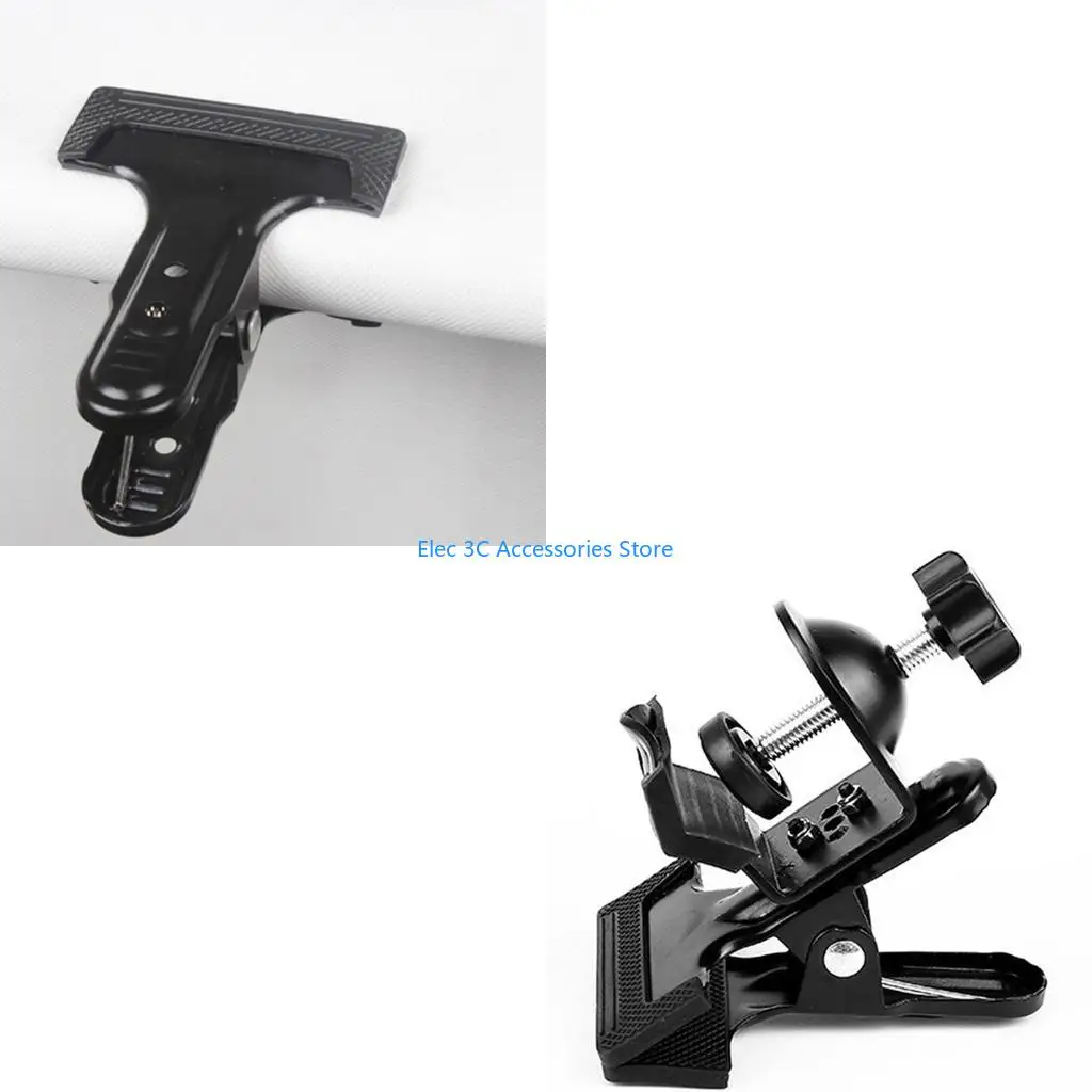 Y51A Heavy Duty Metal Clip Photography Backdrop Clamps Background Support Holder with Rubber Protective Pad for Photography