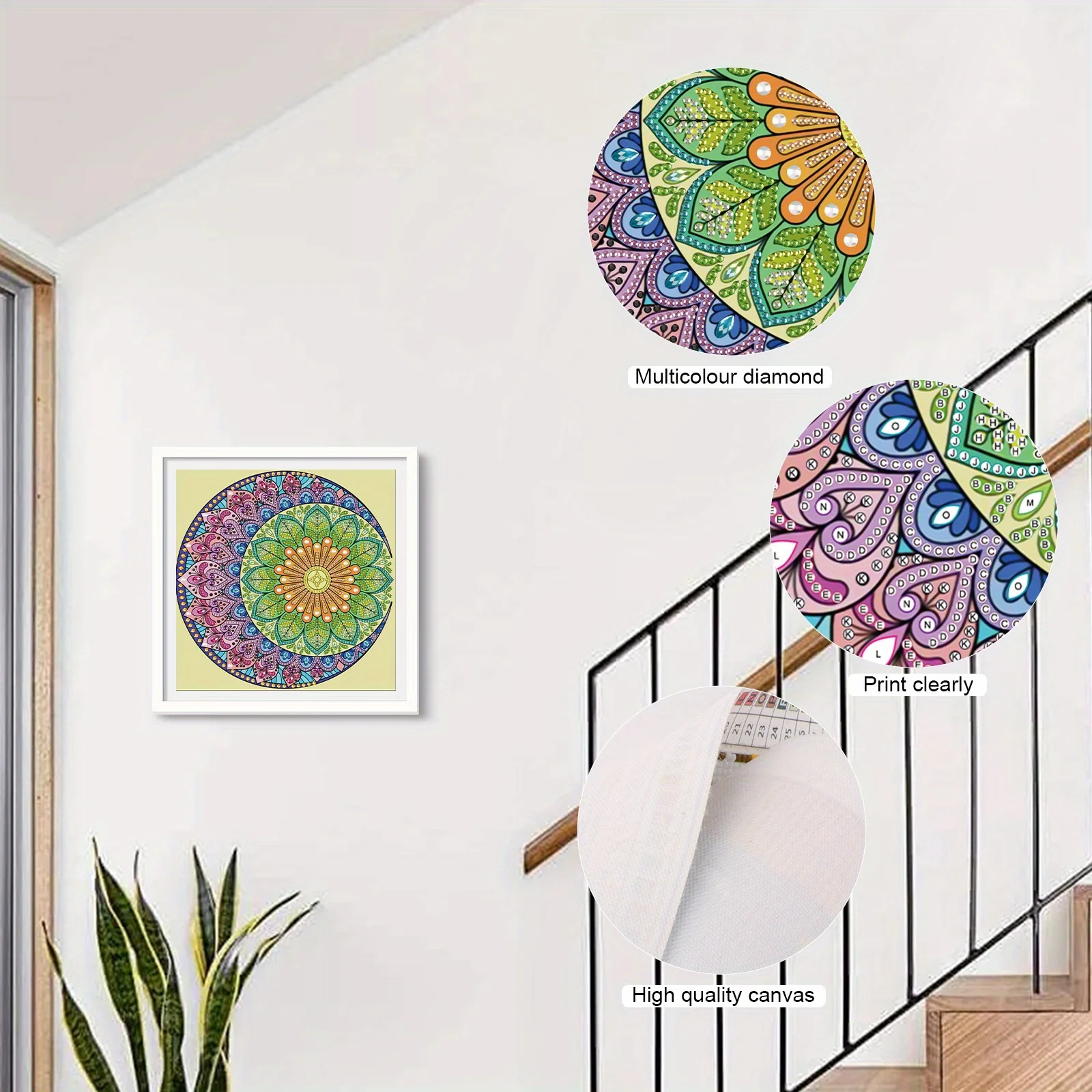 DIY Circular Mandala 5D Special Shape Diamond Art Kits for Beginners,Diamond Art Painting Kits for Home Wall Decoration Gift