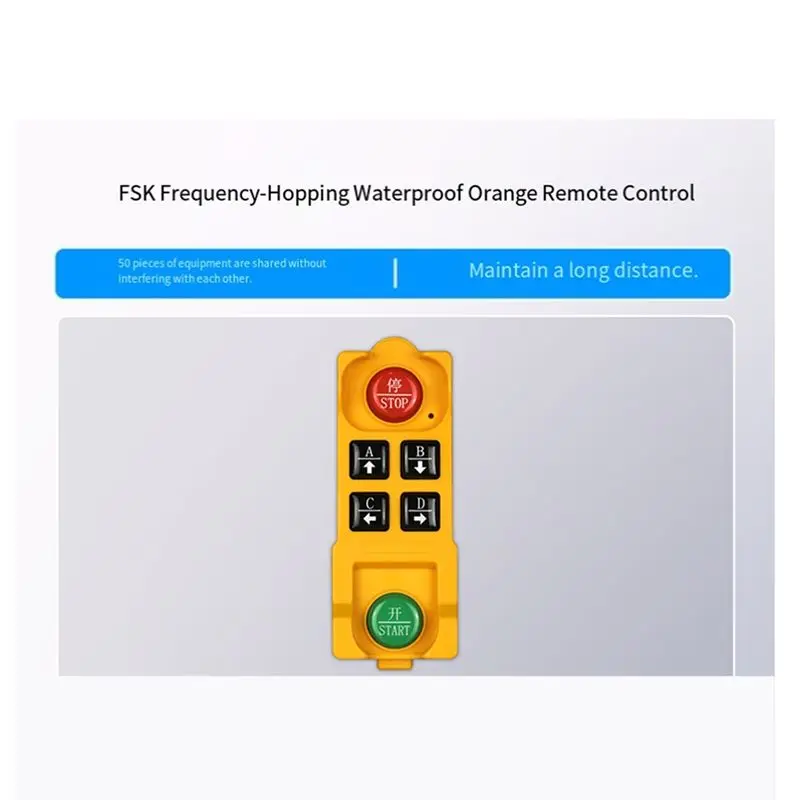 AA81-Waterproof Remote Control Duplicator 433.92Mhz 4 Buttons Long Distance Hoist Crane Controller For Industrial Use