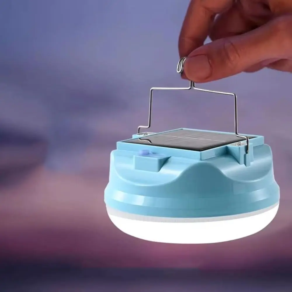 3 Lighting Modes Solar Powered LED Camping Light Quick Hook Waterproof Portable Solar LED Light Emergency Use Portable Handheld