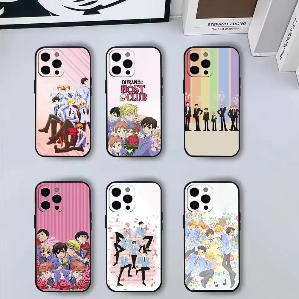 

Anime O-Ouran High School Host C-Club Phone Case For iPhone 17,16,15,14,13,12,11 Plus,Pro Max,Soft Silicone Black Cover