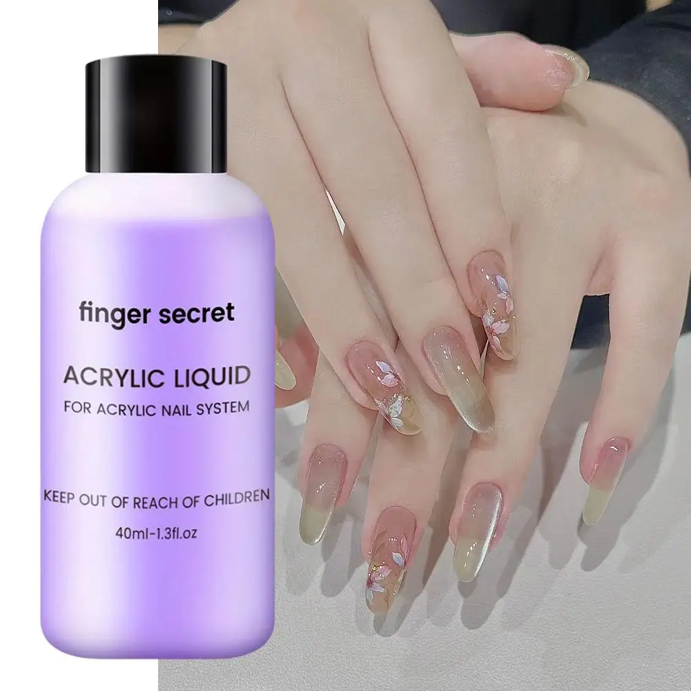 40ml płyn akrylowy do proszku akrylowego pył paznokcie Monomer kryształ Nail Art przedłużanie paznokci rzeźba narzędzie do Manicure Y9G3