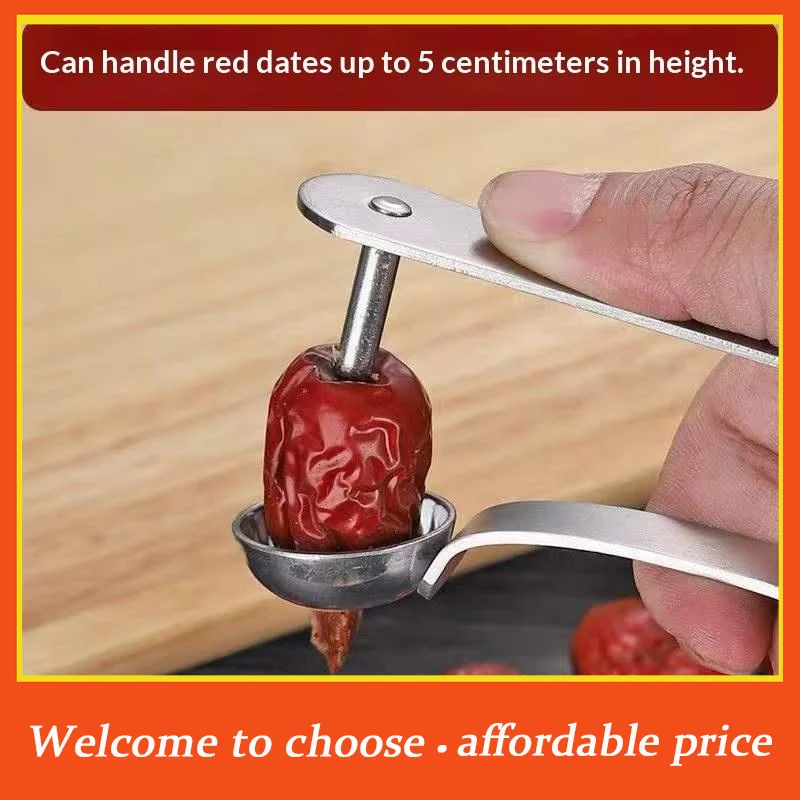 **Cherry Pitter Stainless Steel Jujube Core Remover Easy Operation Sturdy Build For Home Baking Snack Prep'