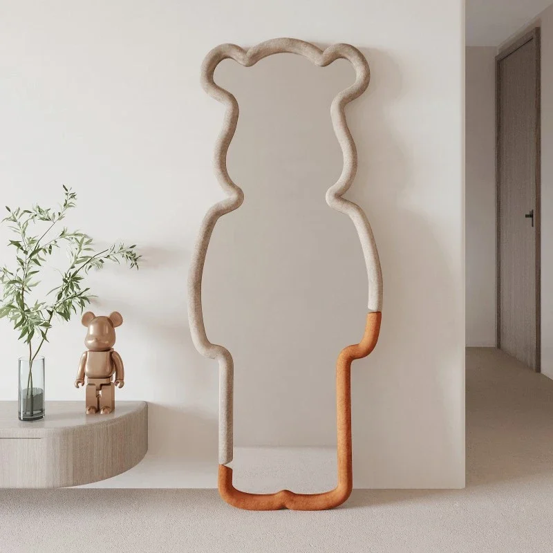 Special-Shaped Mirror Full-Length Mirror Living Room Floor Mirror Home Bedroom Girl Heart Dressing Mirror