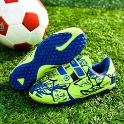 Botas de fútbol para niños, zapatos de fútbol antideslizantes, tacos de césped para niños, entrenadores de entrenamiento para jóvenes, zapatillas de fútbol para niños