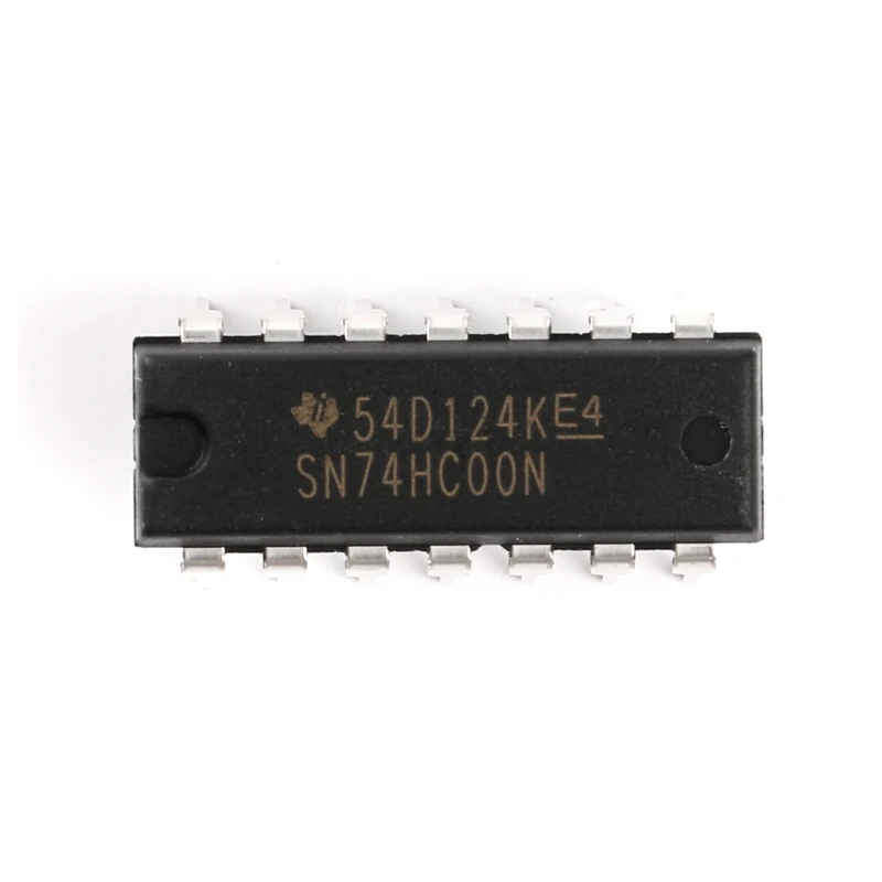 Original Genuine Logic Circuit Chip, Plug Straight, 4 Input e Non-Gate, DIP-14, SN74HC00N, 5Pcs