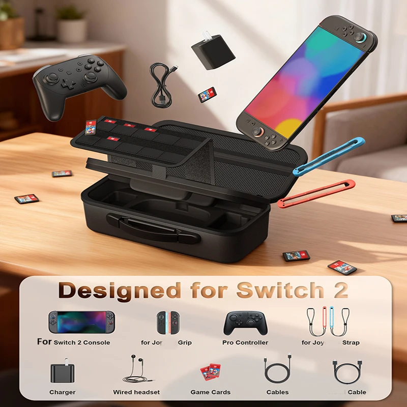 Suitable for Switch 2 Gaming Console Storage Box Protection Box, Can Store Pro Controller Handbag NS2 Backpack Accessories
