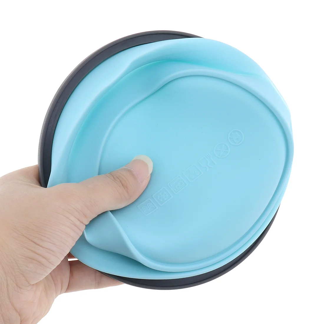 Silicone Lunch-Box Round Folding Food Container Portable Bowl 350ML/500ML/800ML/1200ML Two Colors Bento-box