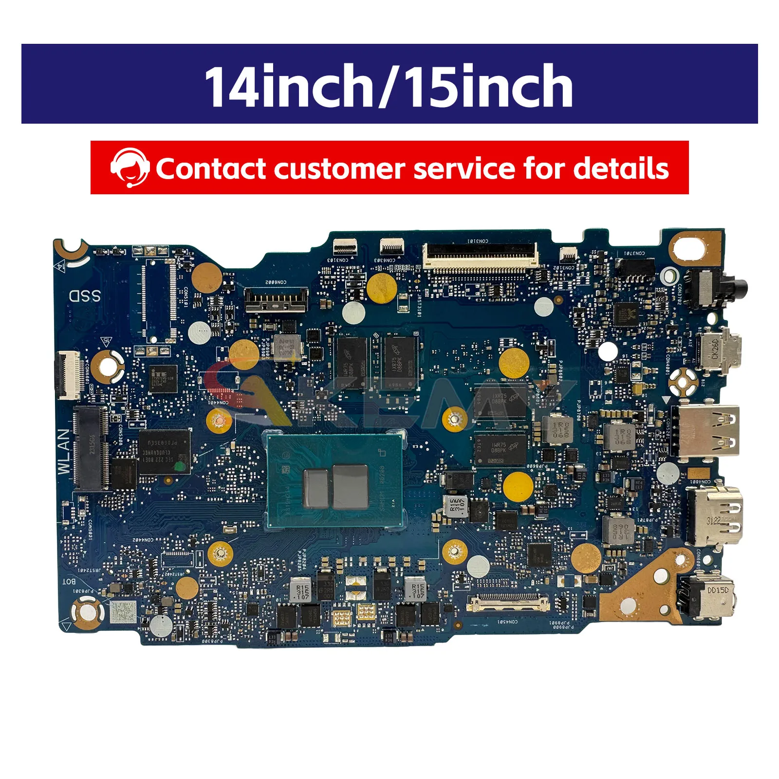 E1404GA Laptop Motherboard For ASUS EeeBook E14 E1404G E1404GAB E1404GA Notebook Mainboard With CPU 100% tests OK fast ship stk - view 2