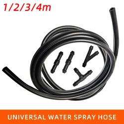 1/2/3/4M Windshield Wiper Washer Nozzle Hose with Connector Kit T Y Straight Pipe Windscreen Spray Jet Water Hose Fluid Tube