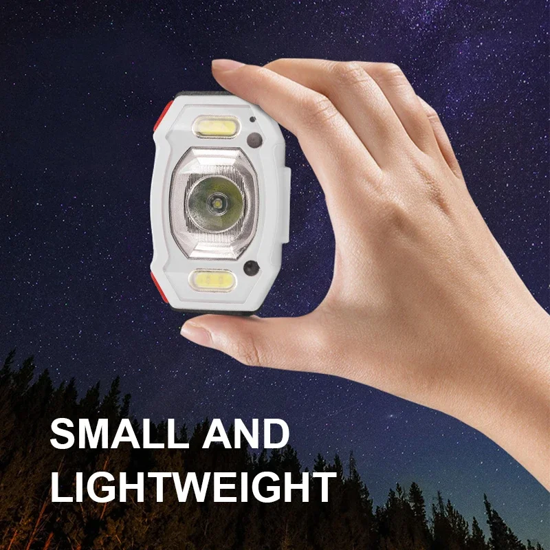 Strong Light Sensor Headlamp Rechargeable 6Lighting Modes Portable Headlight for Outdoor Fishing Camping Running Work Flashlight