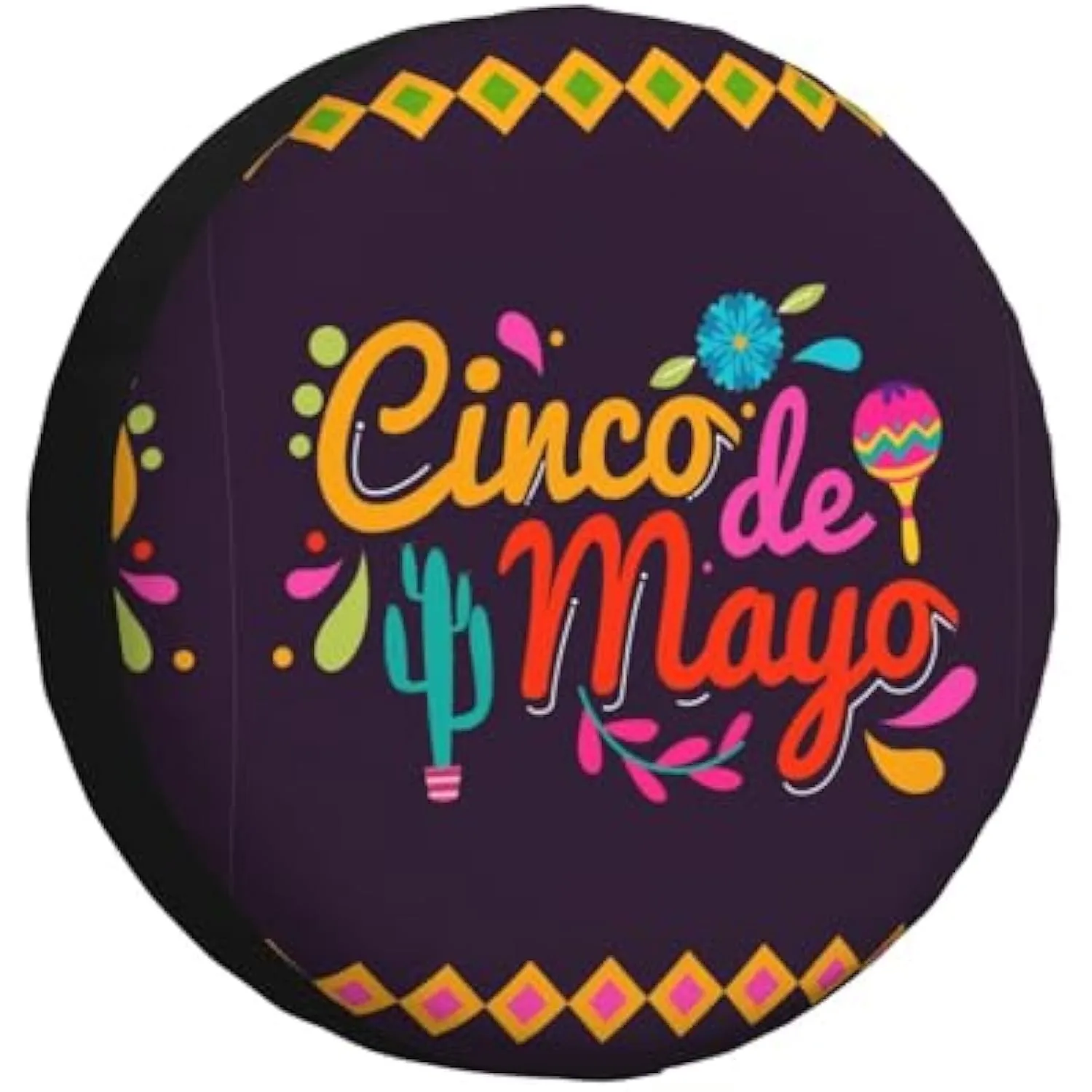 

Чехол для запасного колеса Cinco de Mayo Cactus, универсальный, прочный, защитный