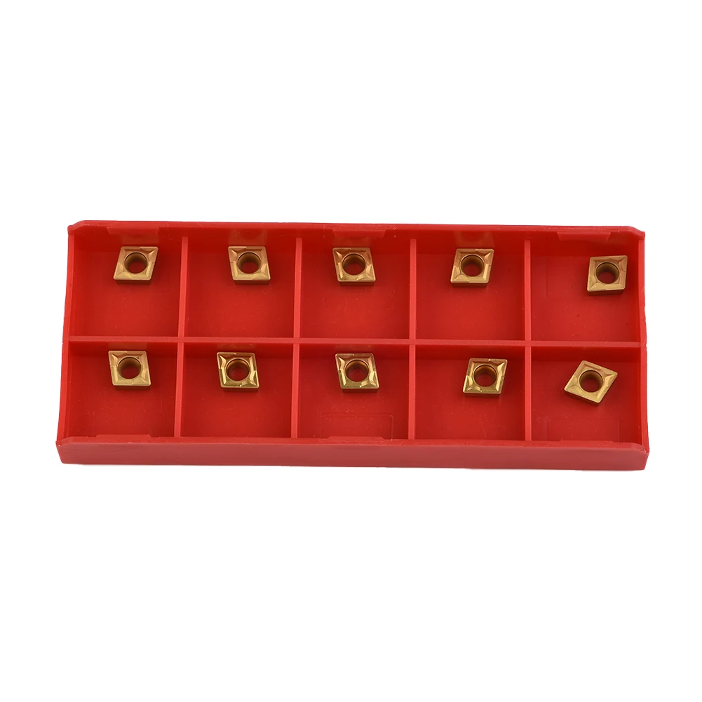 CCMT060204HM YBC251 Lathe CNC Carbide Inserts for Turning Tool Bulk Pack of 10 Gold Color Exquisite Craftsmanship