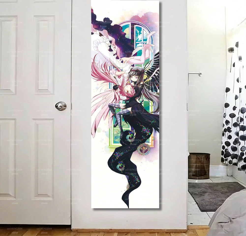 Puella Magi Madoka Magica Long Tapestry Anime  Poster for Room Decor Wall Art Banner